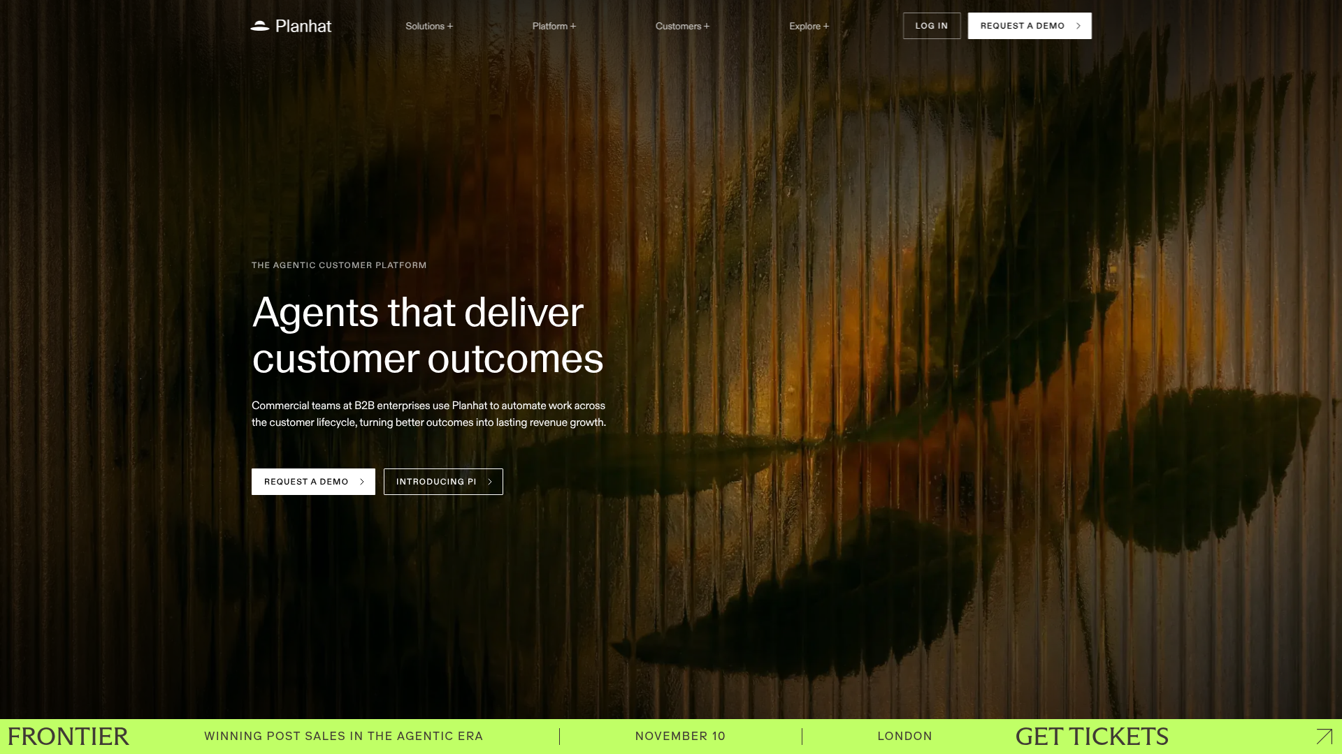 Planhat homepage