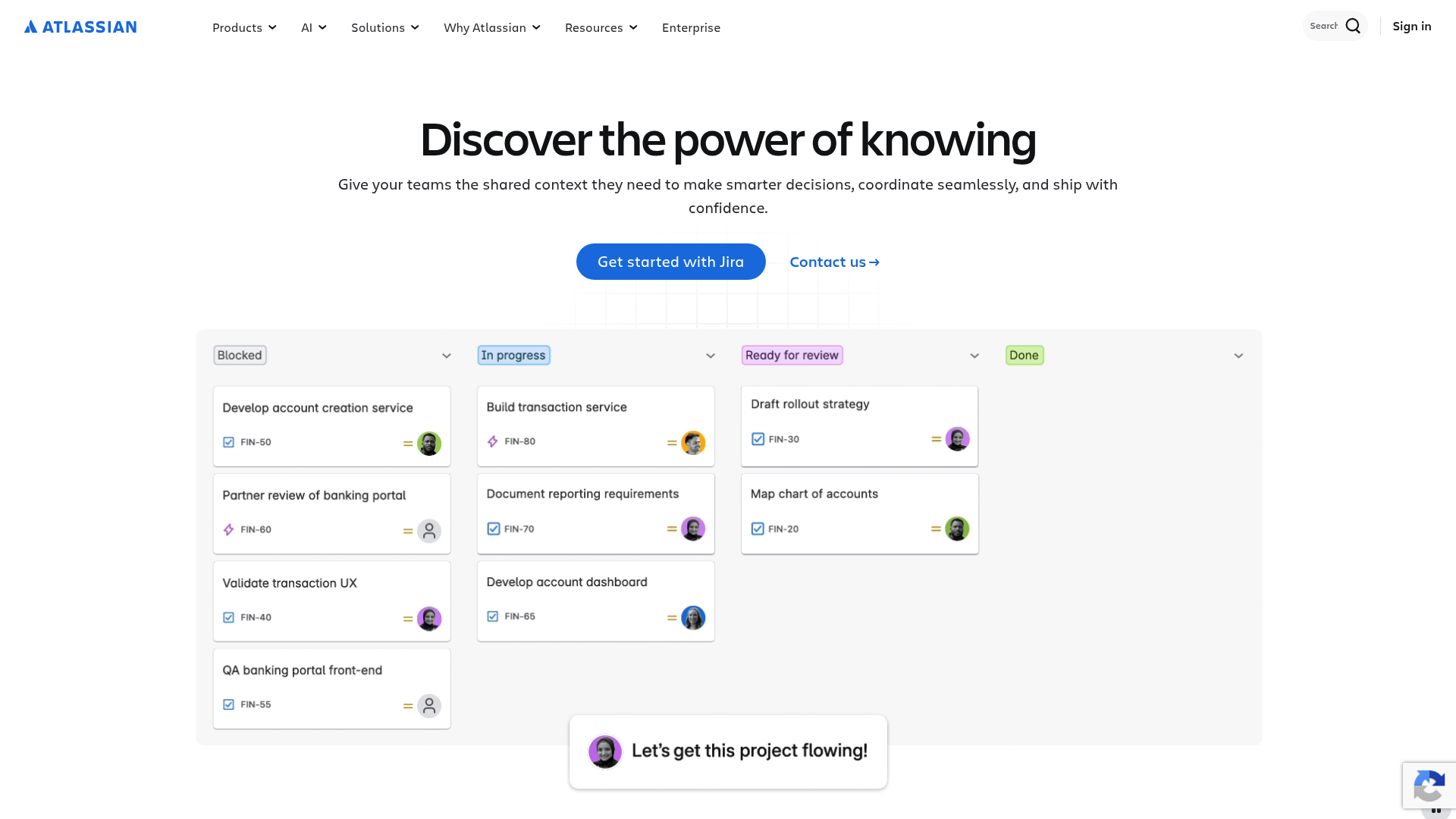 Atlassian homepage