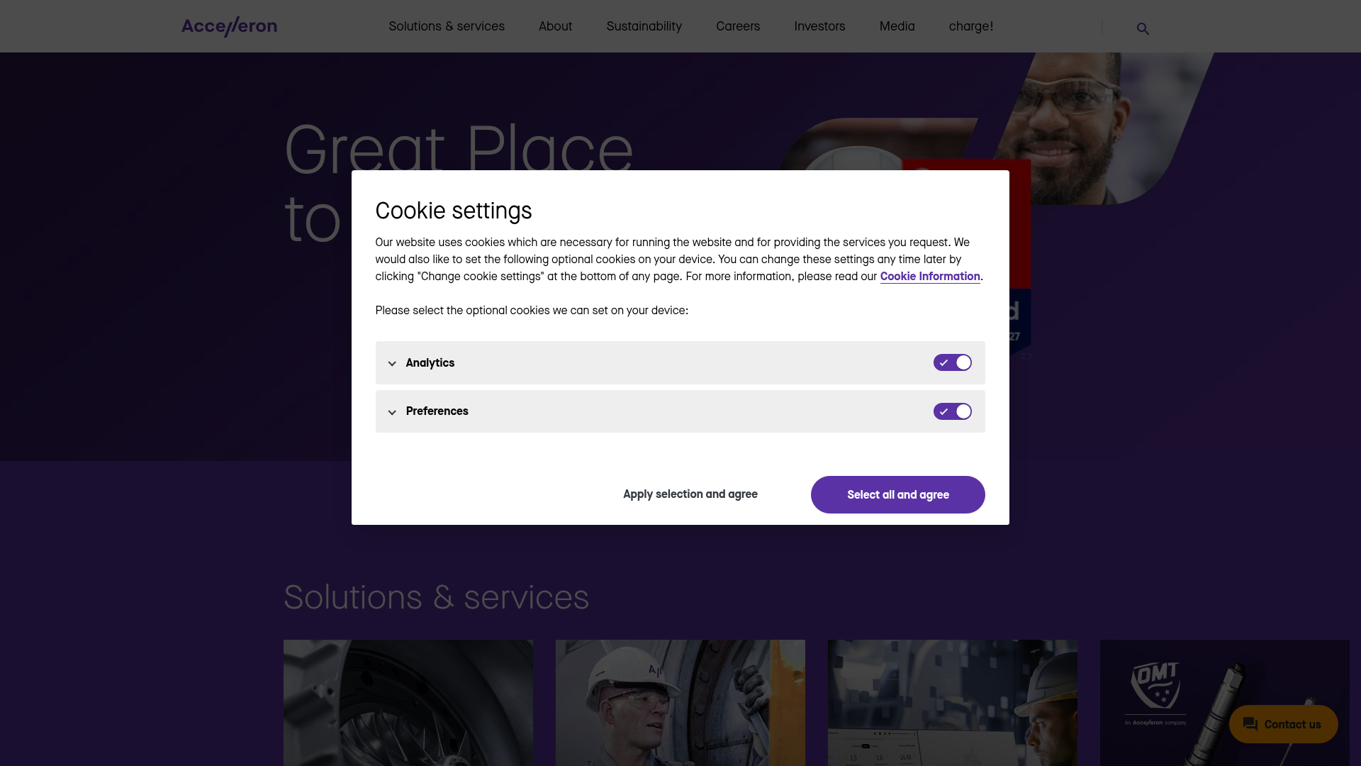 Accelleron Industries homepage