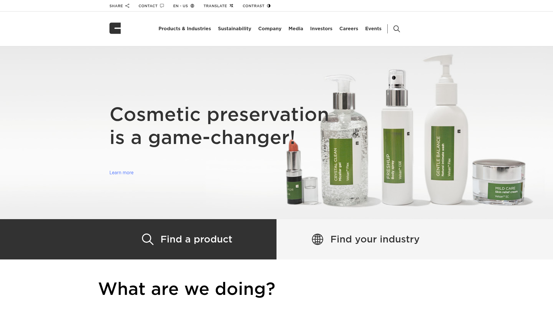 Clariant homepage