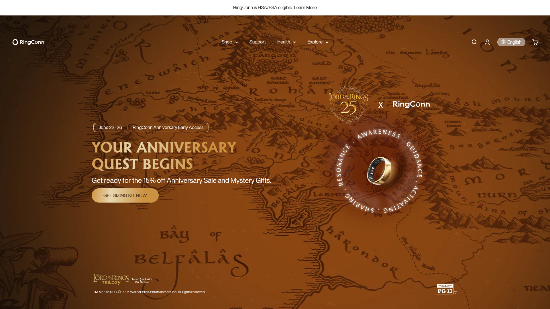 RingConn homepage