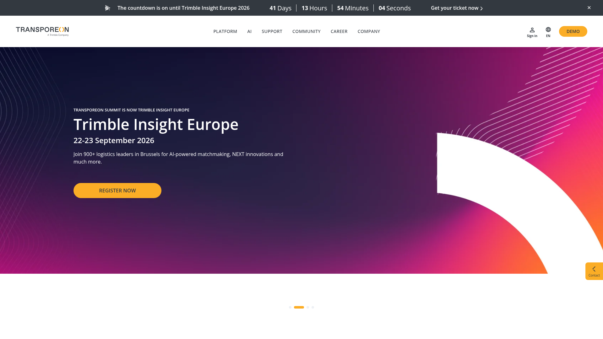 Transporeon homepage