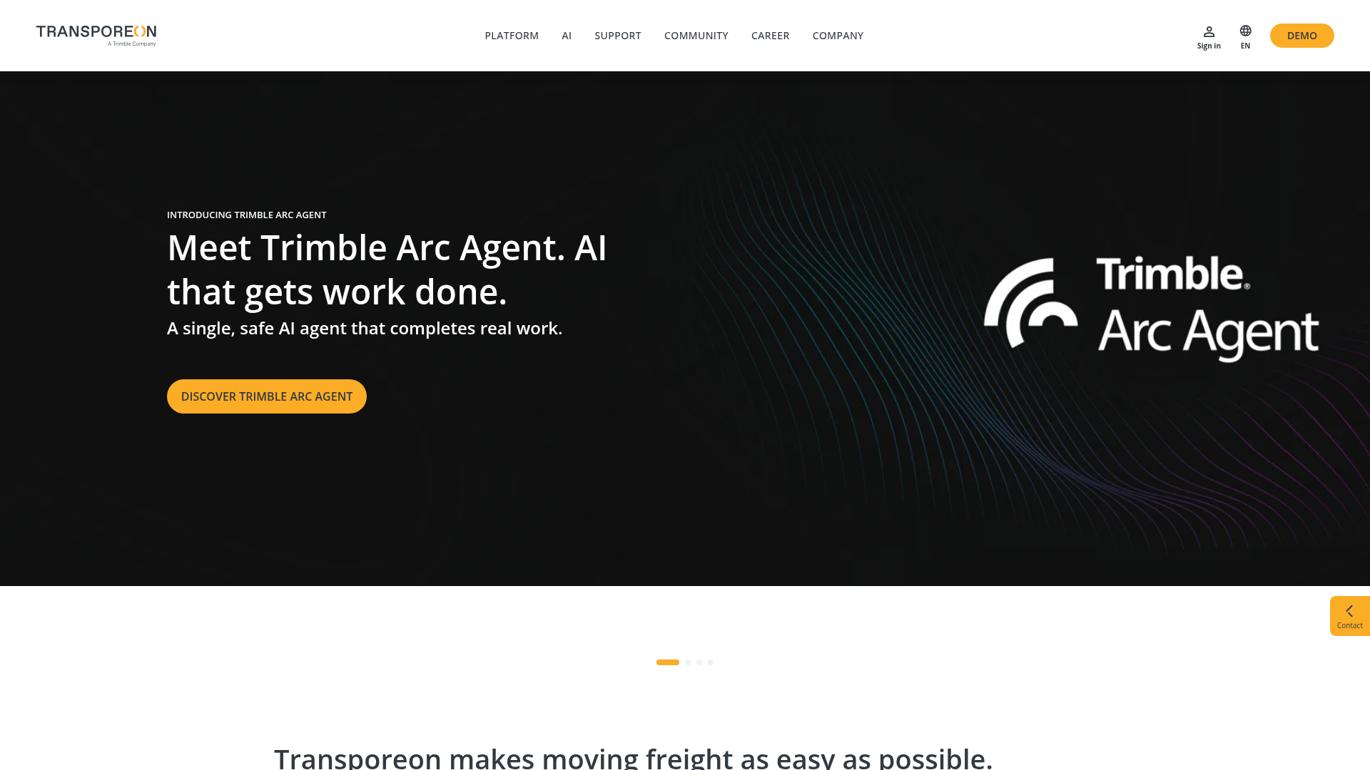 Transporeon homepage