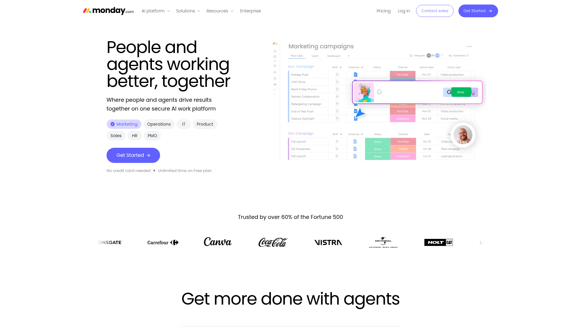 Monday.com homepage