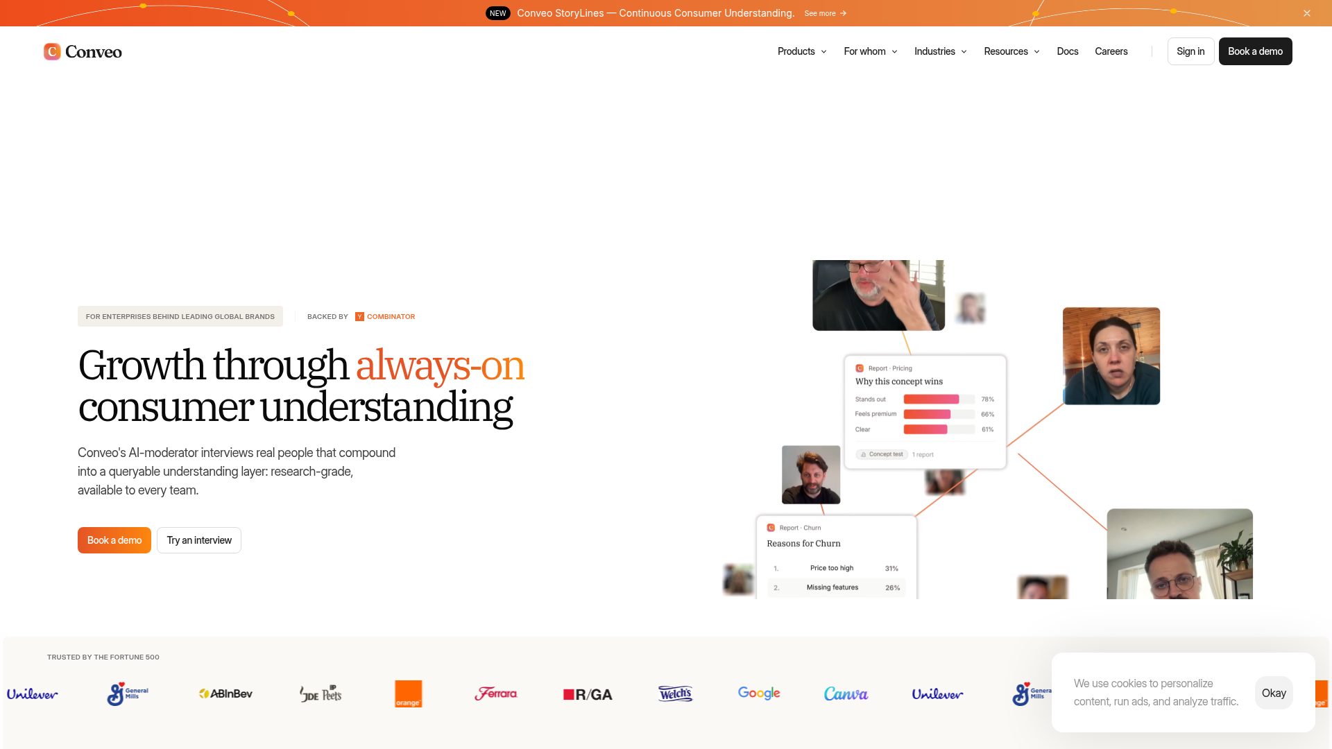 Conveo homepage