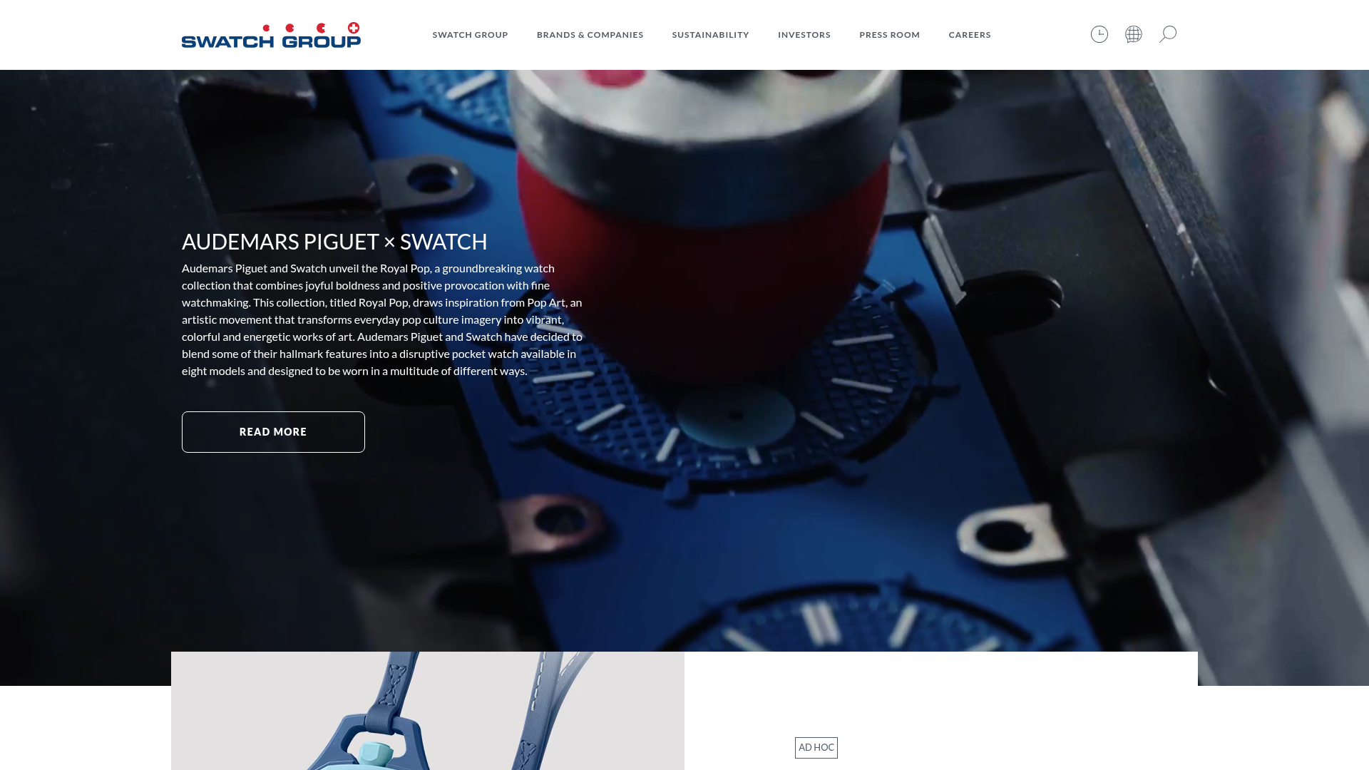 Swatch Group homepage
