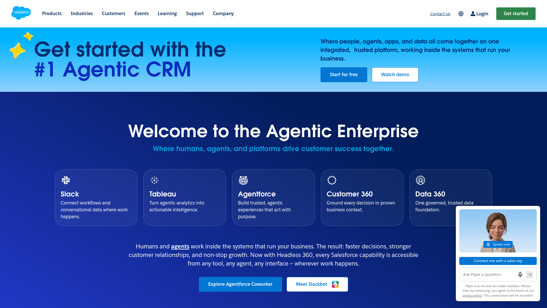 Salesforce homepage