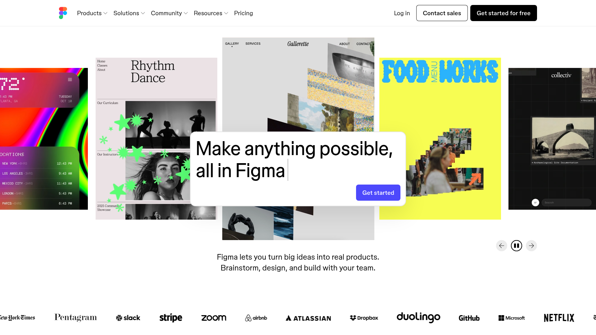 Figma homepage