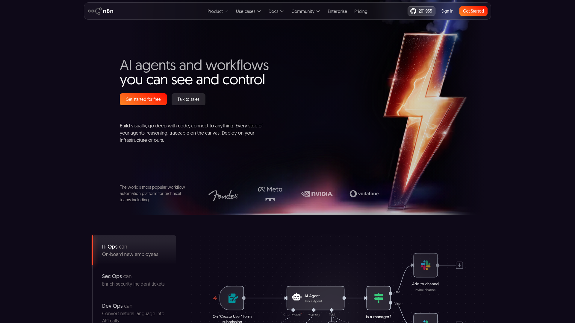 n8n homepage
