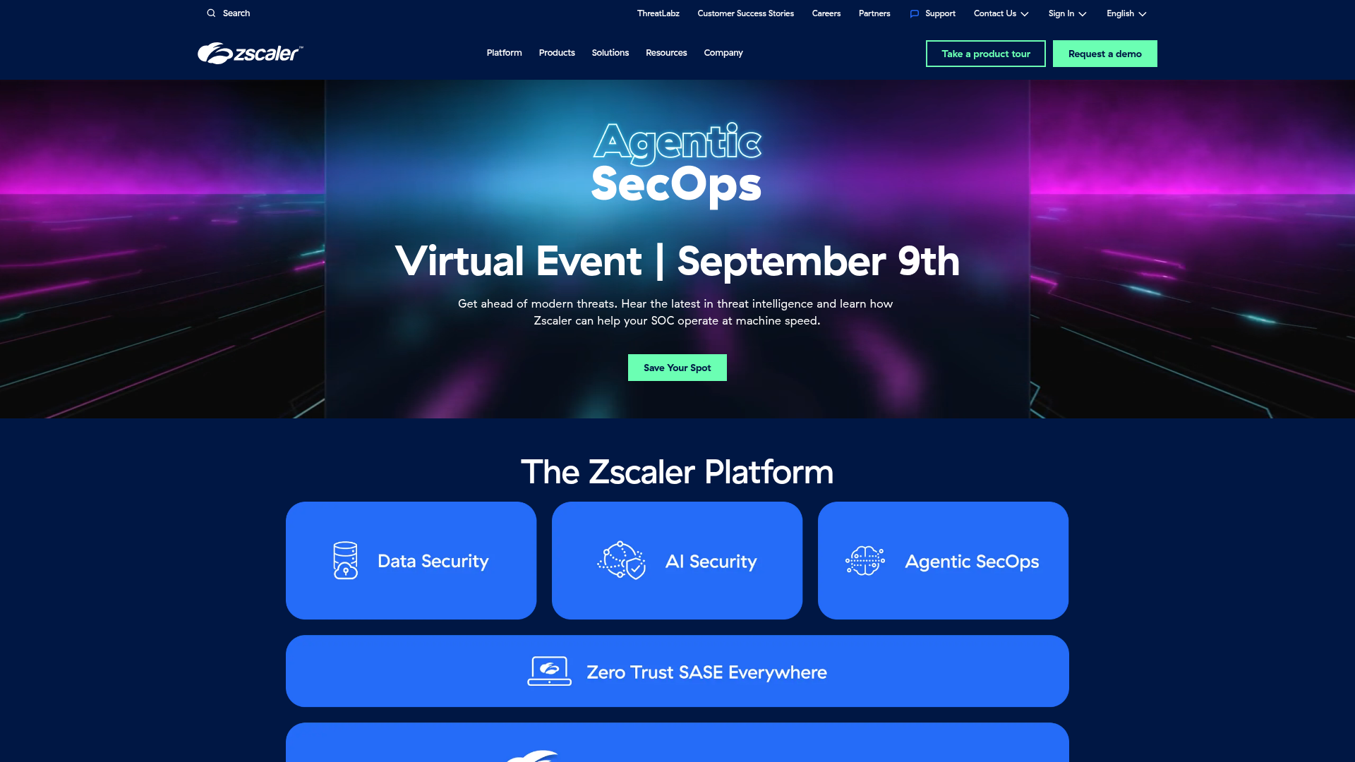 ZScaler homepage