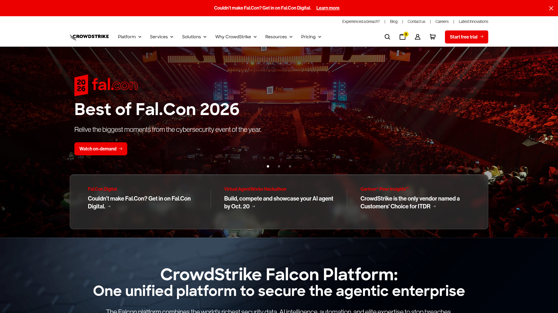 CrowdStrike homepage