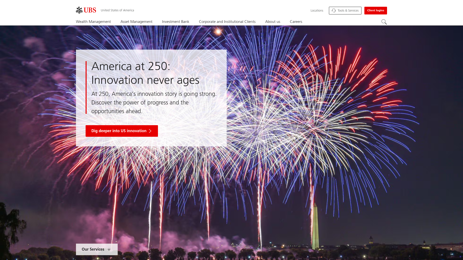 UBS homepage