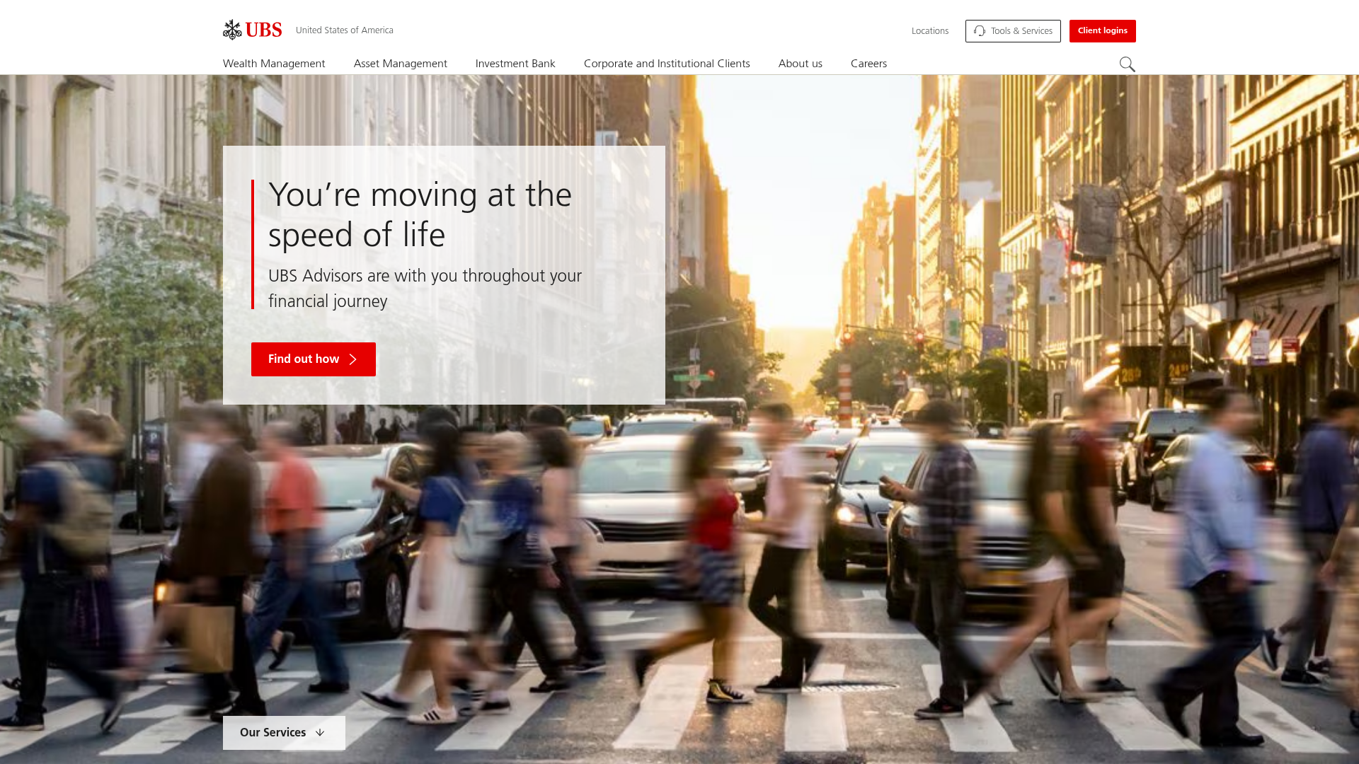 UBS homepage