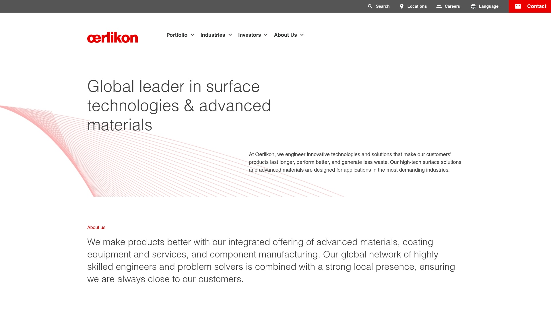 Oerlikon homepage